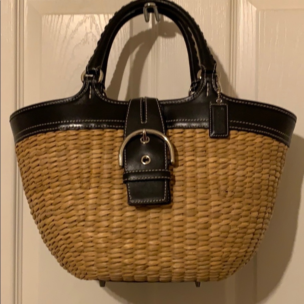 Coach wicker handbag